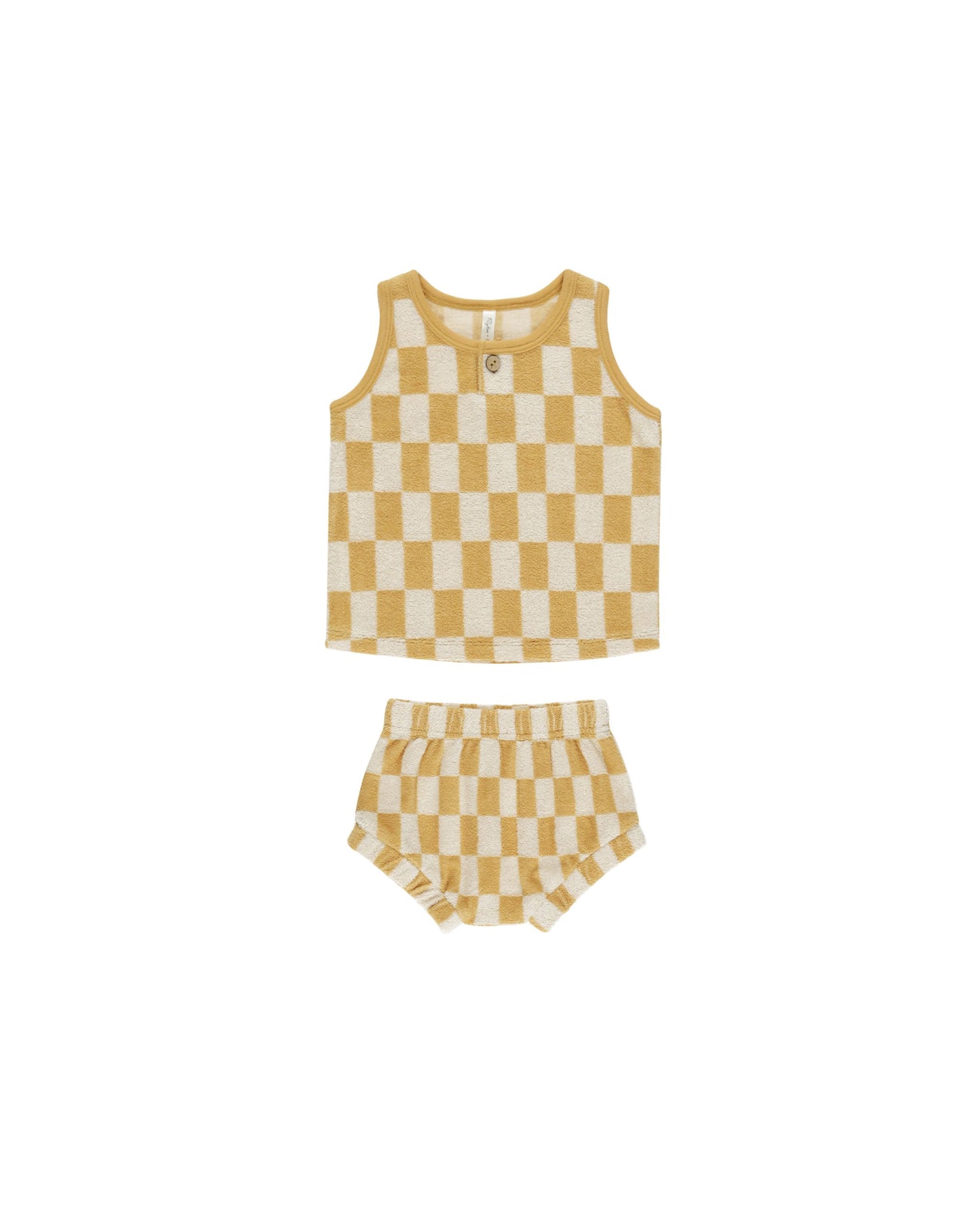 Baby Tank Set I Marigold Check