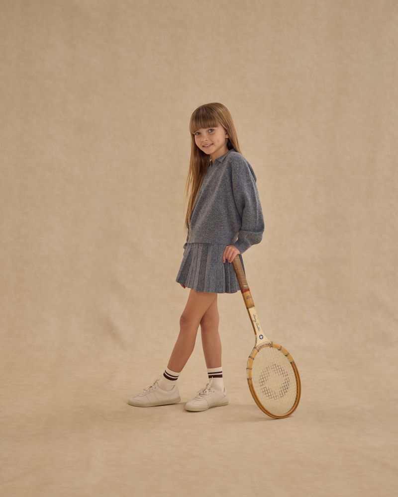 Knit Pleated Skirt | Heathered