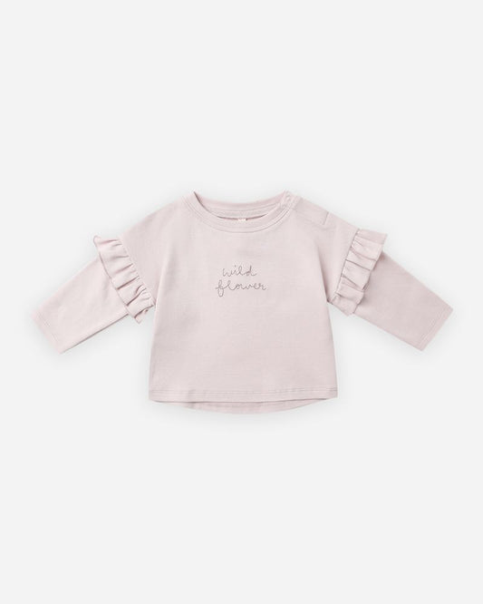 Ruffle Long Sleeve Tee | Wild Flower