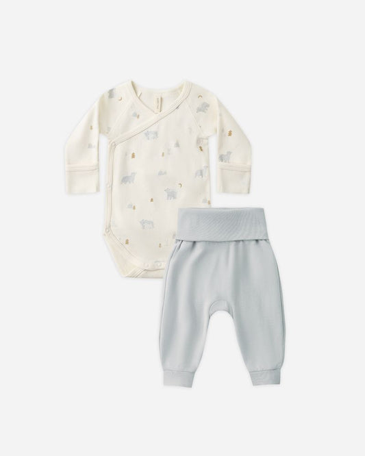 Side Snap Bodysuit + Pant Set | Polar Bears