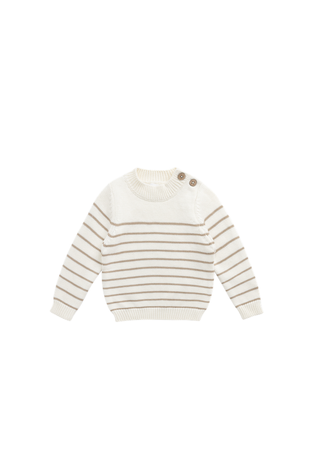Malcolm Knitted Jumper | Cloud/Brioche