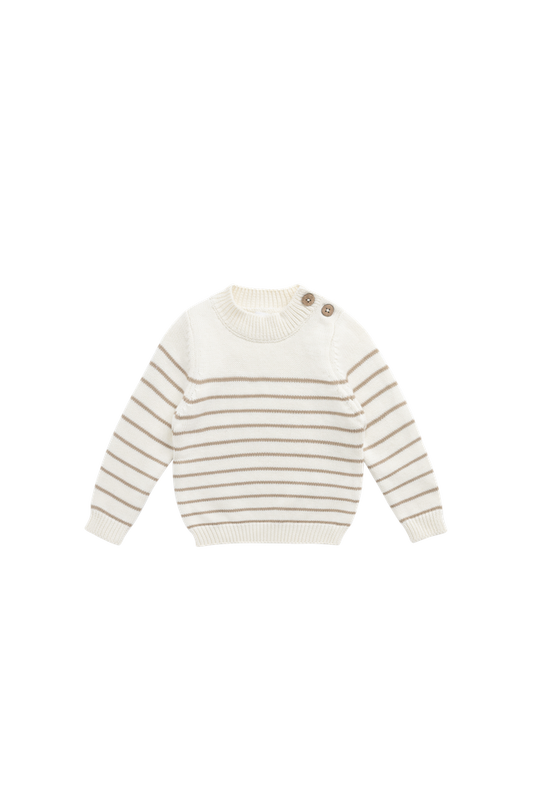 Malcolm Knitted Jumper | Cloud/Brioche