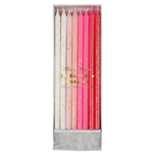 Glitter Candles | Pink