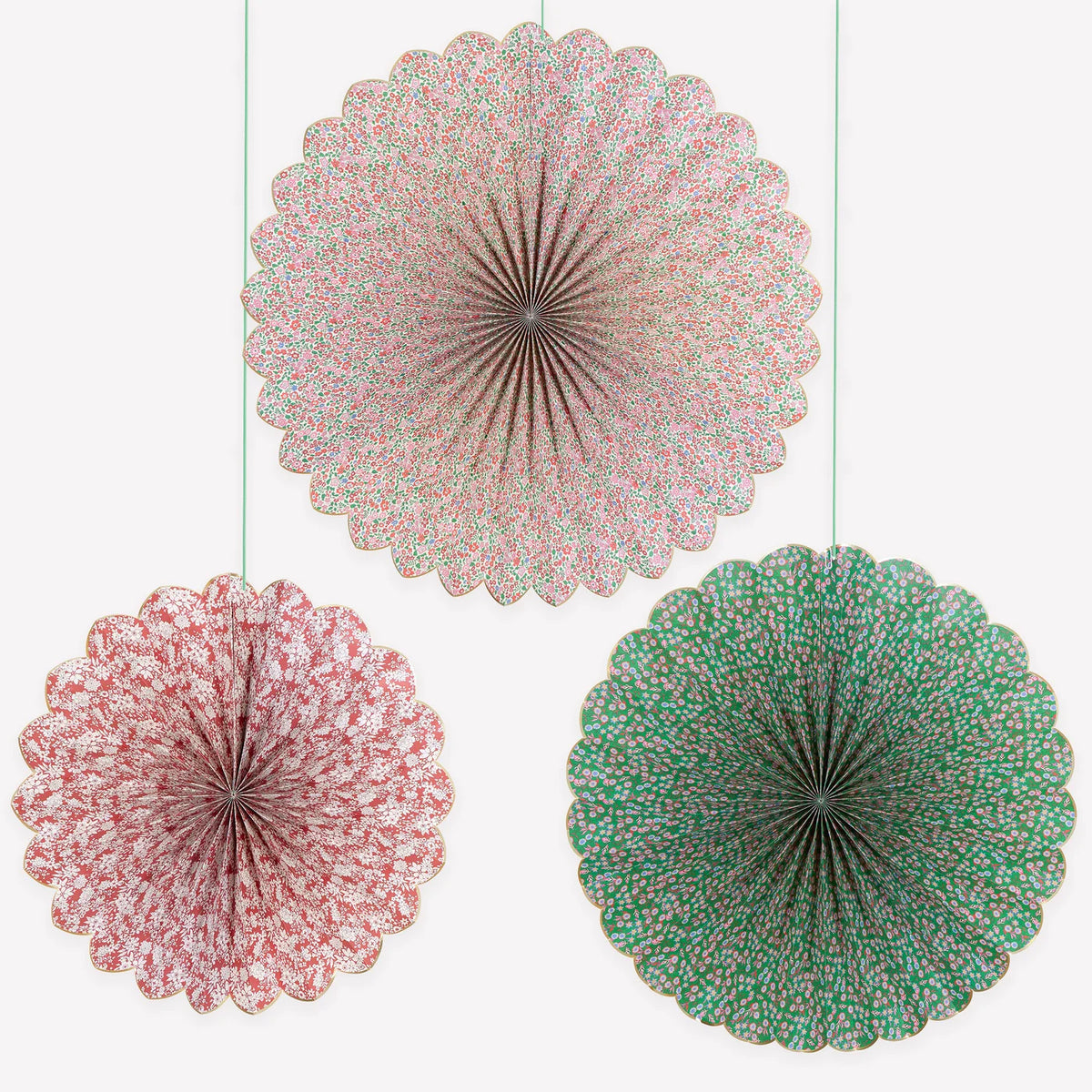 Meri Meri X Liberty Giant Pinwheels | Red & Green
