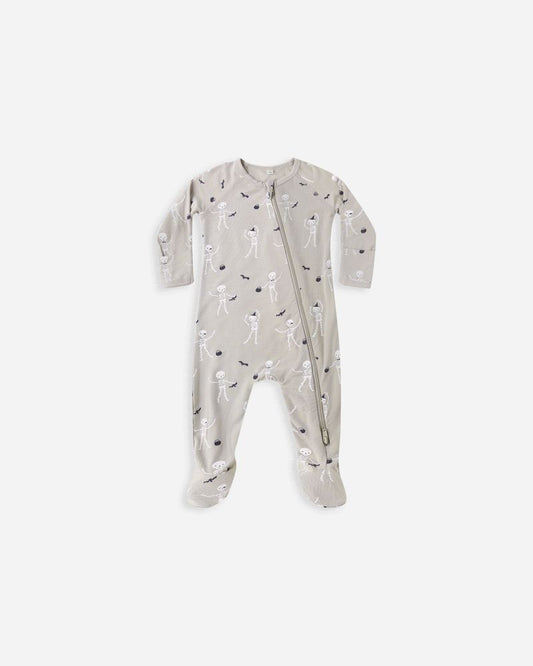 Bamboo Zip Footie | Skeletons