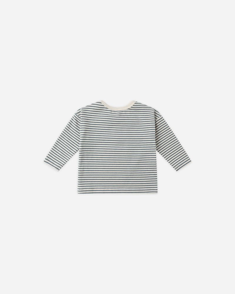 Long Sleeve Tee | Ocean Micro Stripe