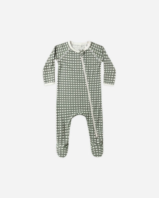 Bamboo Zip Footie | Forest Check