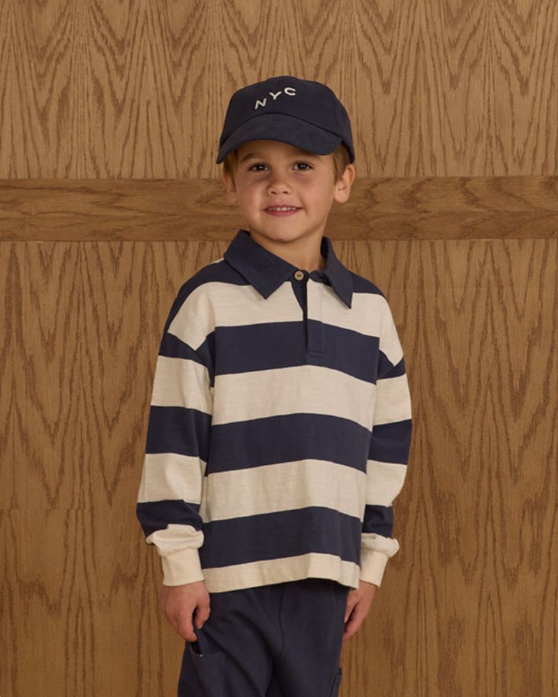 Rugby Polo | Navy Stripe