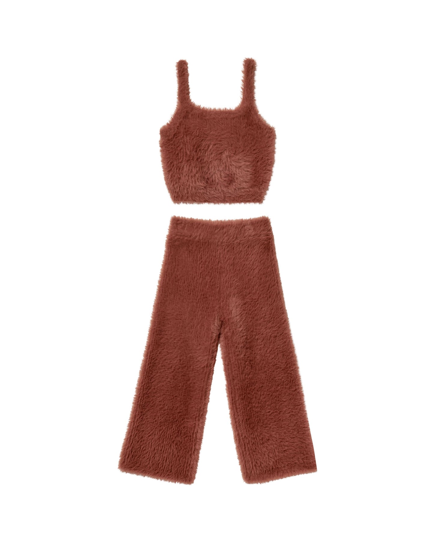 Fuzzy Knit Set I Brick