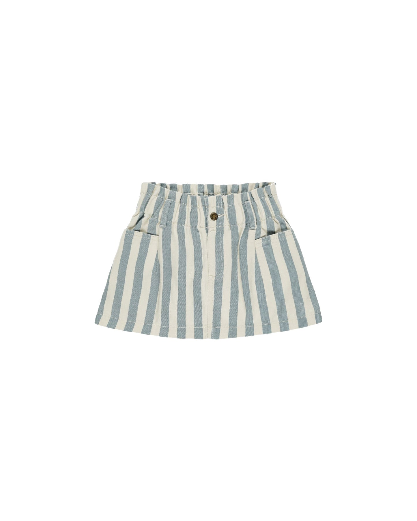 Denim Mini Skirt I Ocean Stripe