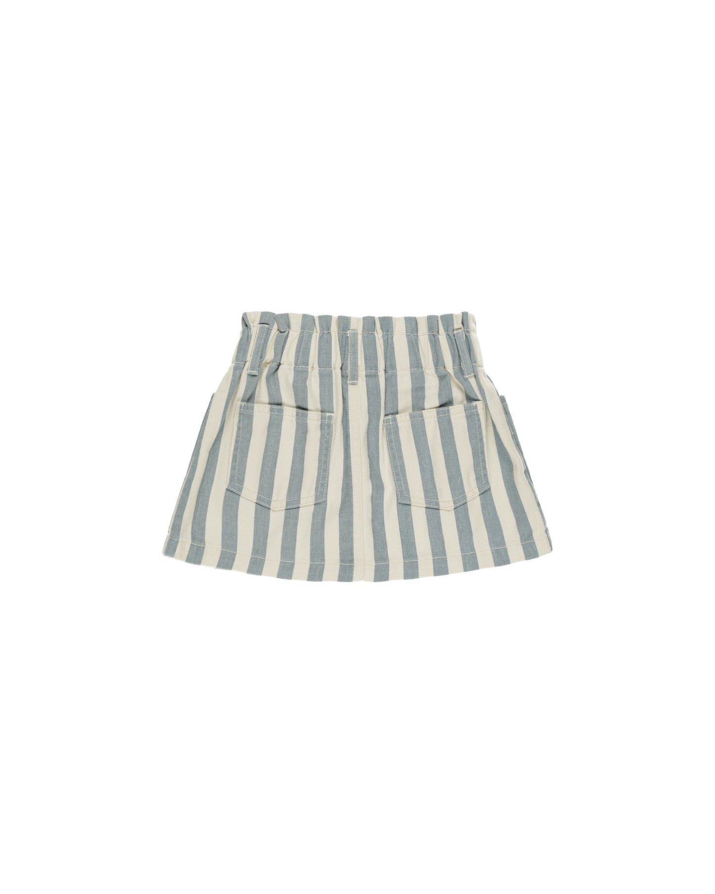 Denim Mini Skirt I Ocean Stripe