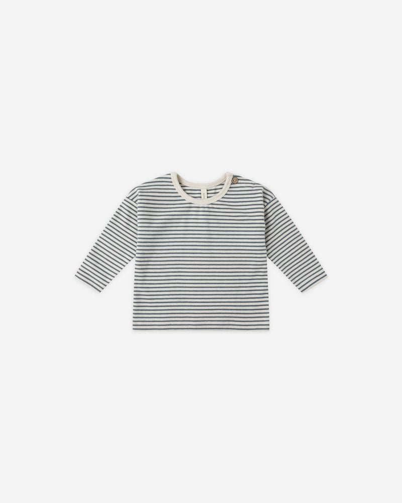 Long Sleeve Tee | Ocean Micro Stripe