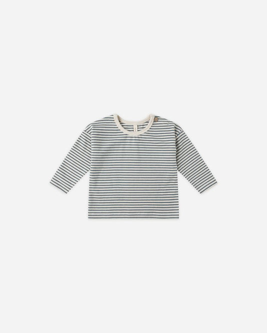 Long Sleeve Tee | Ocean Micro Stripe