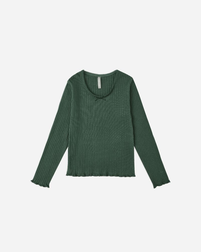 Ribbed Long Sleeve | Green