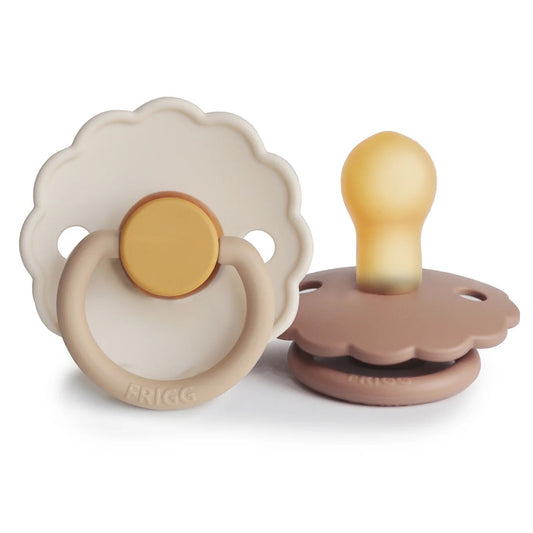 FRIGG Daisy Natural Rubber Pacifier I Chamomile/Peach Bronze