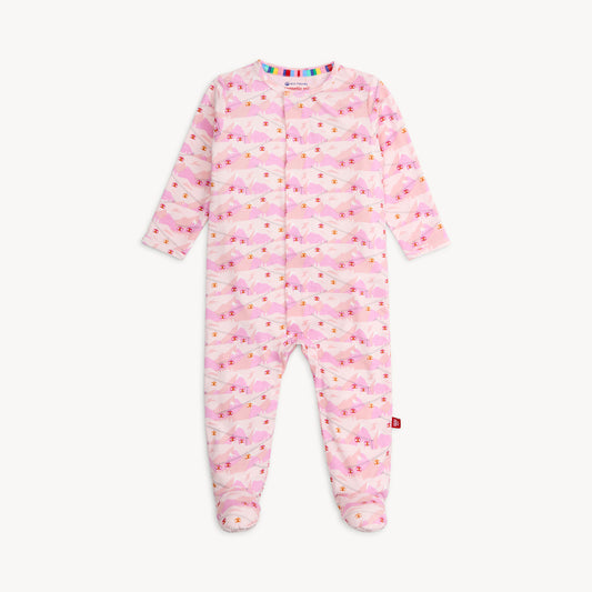 Magnetic Footie | Pink Apres Chic