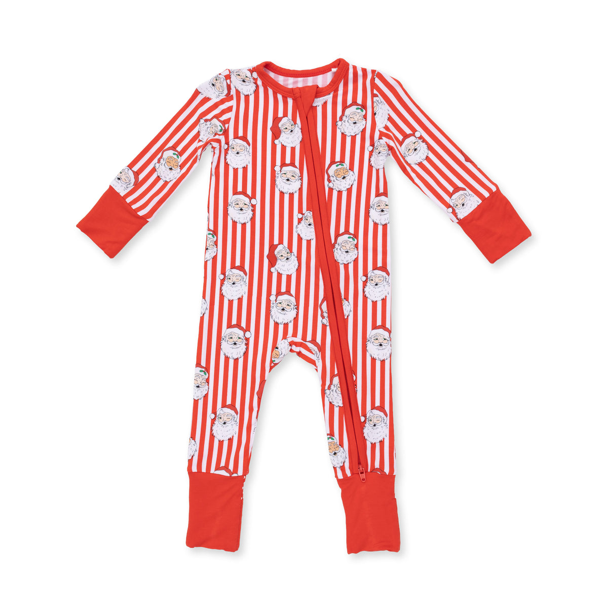 Convertible Romper | Vintage Santa Stripe