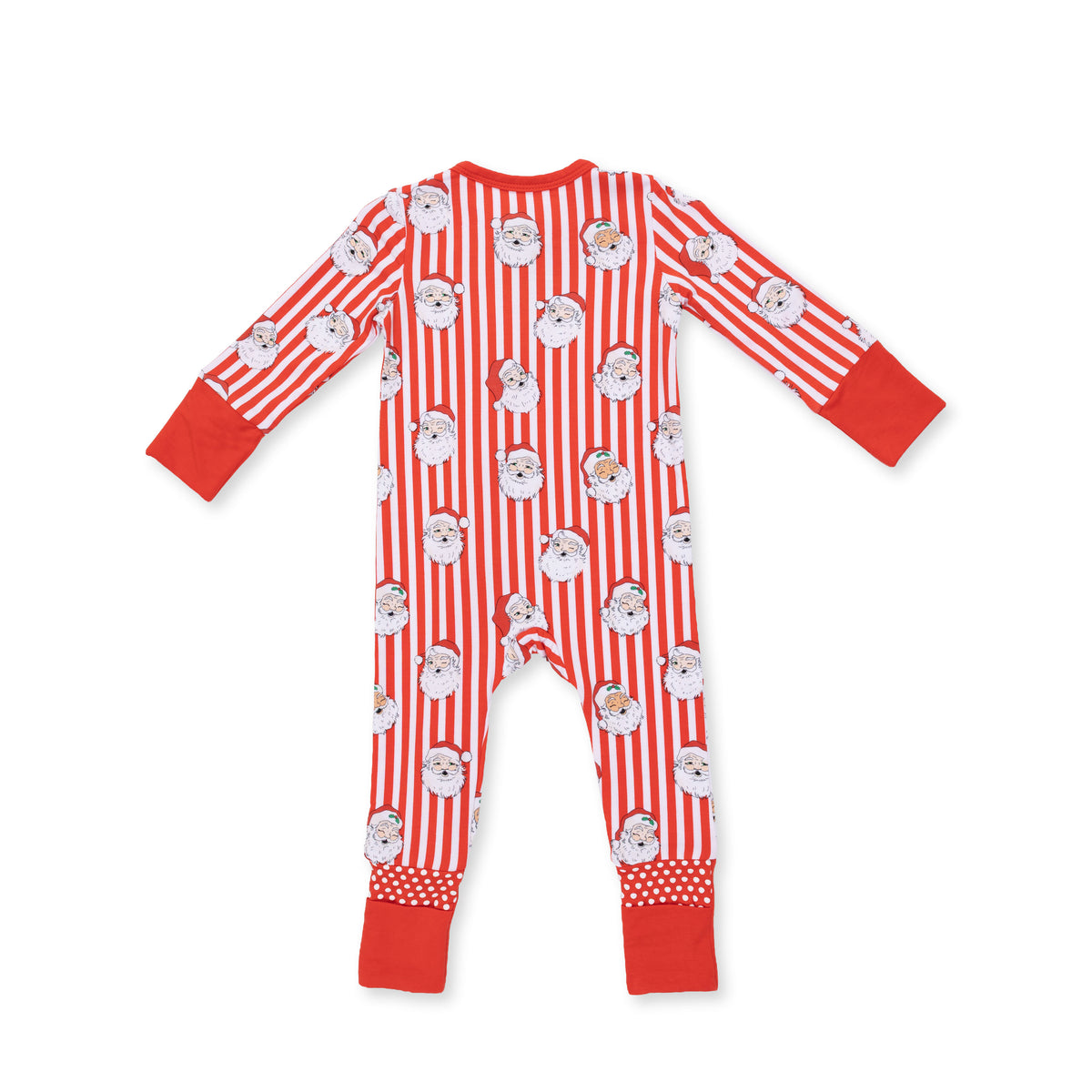 Convertible Romper | Vintage Santa Stripe