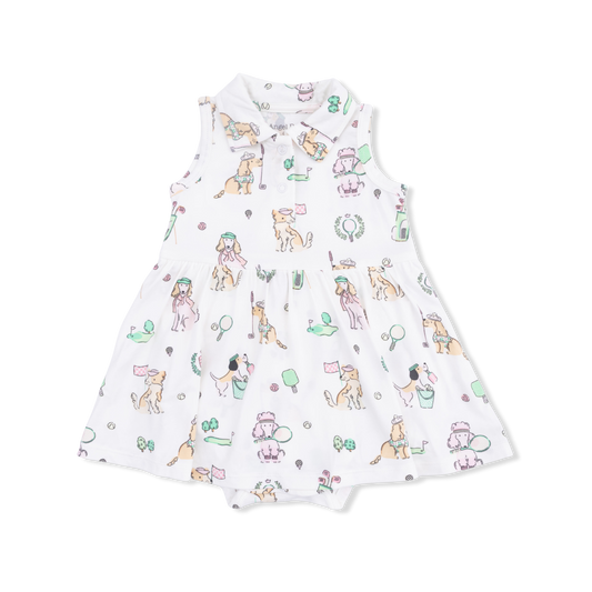 Bamboo Polo Tennis Dress | Country Club Dogs Pink