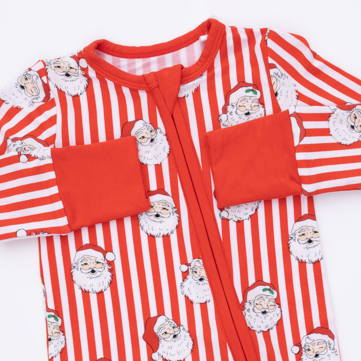 Convertible Romper | Vintage Santa Stripe