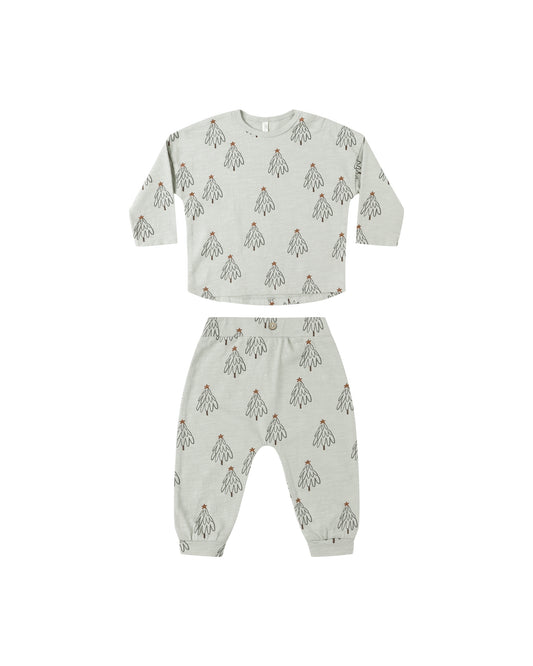 Long Sleeve Tee + Pant Set | Trees