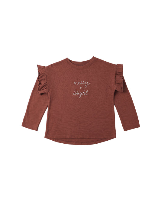 Ruffle Long Sleeve Tee | Merry + Bright
