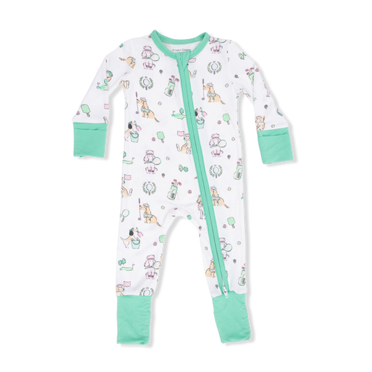 Bamboo Convertible Romper | Country Club Dogs Pink
