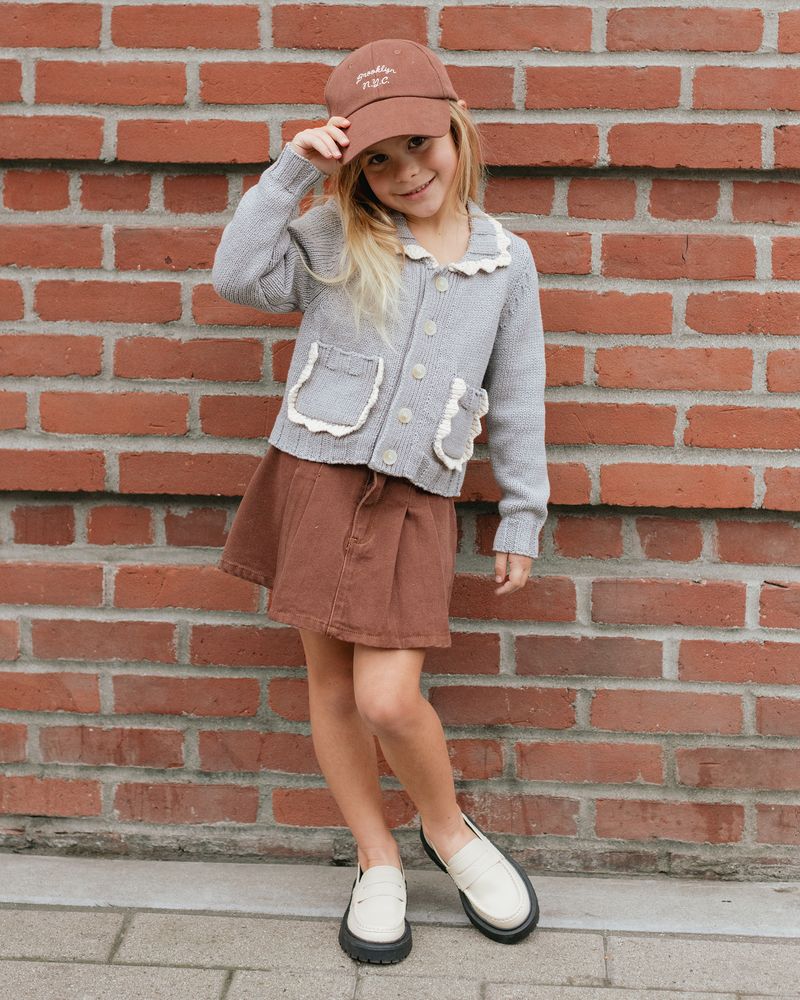 Collared Cardigan | Dusty Blue