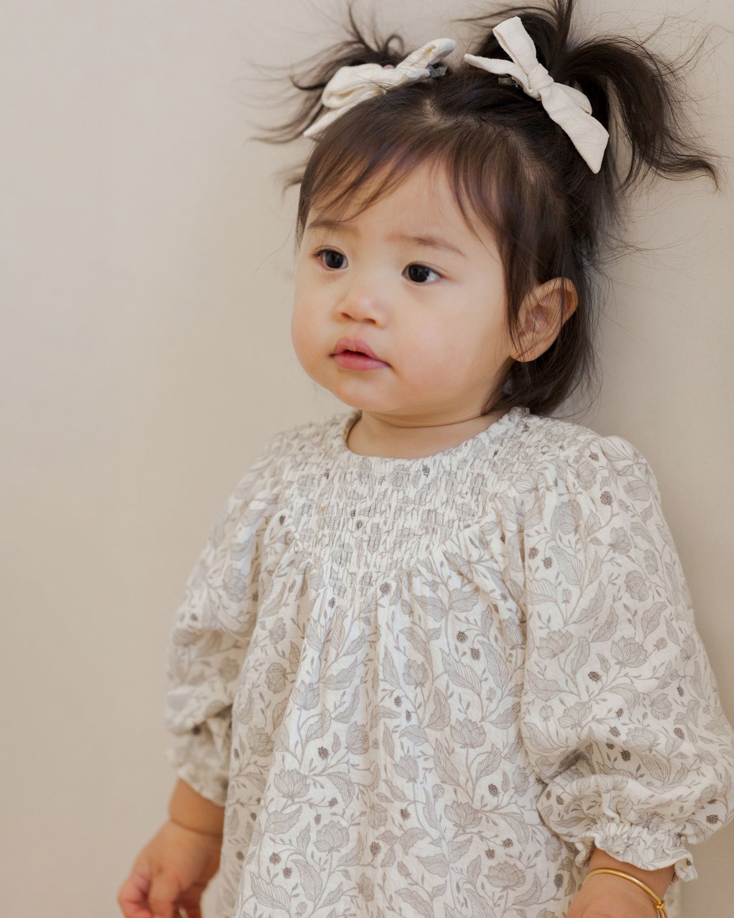 V Smocked Dress I Winter Floral