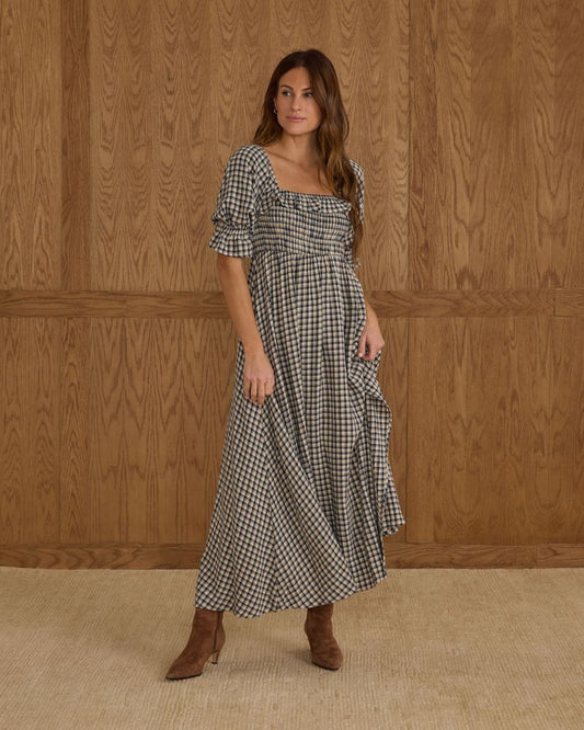 Birdie Dress || Navy Check