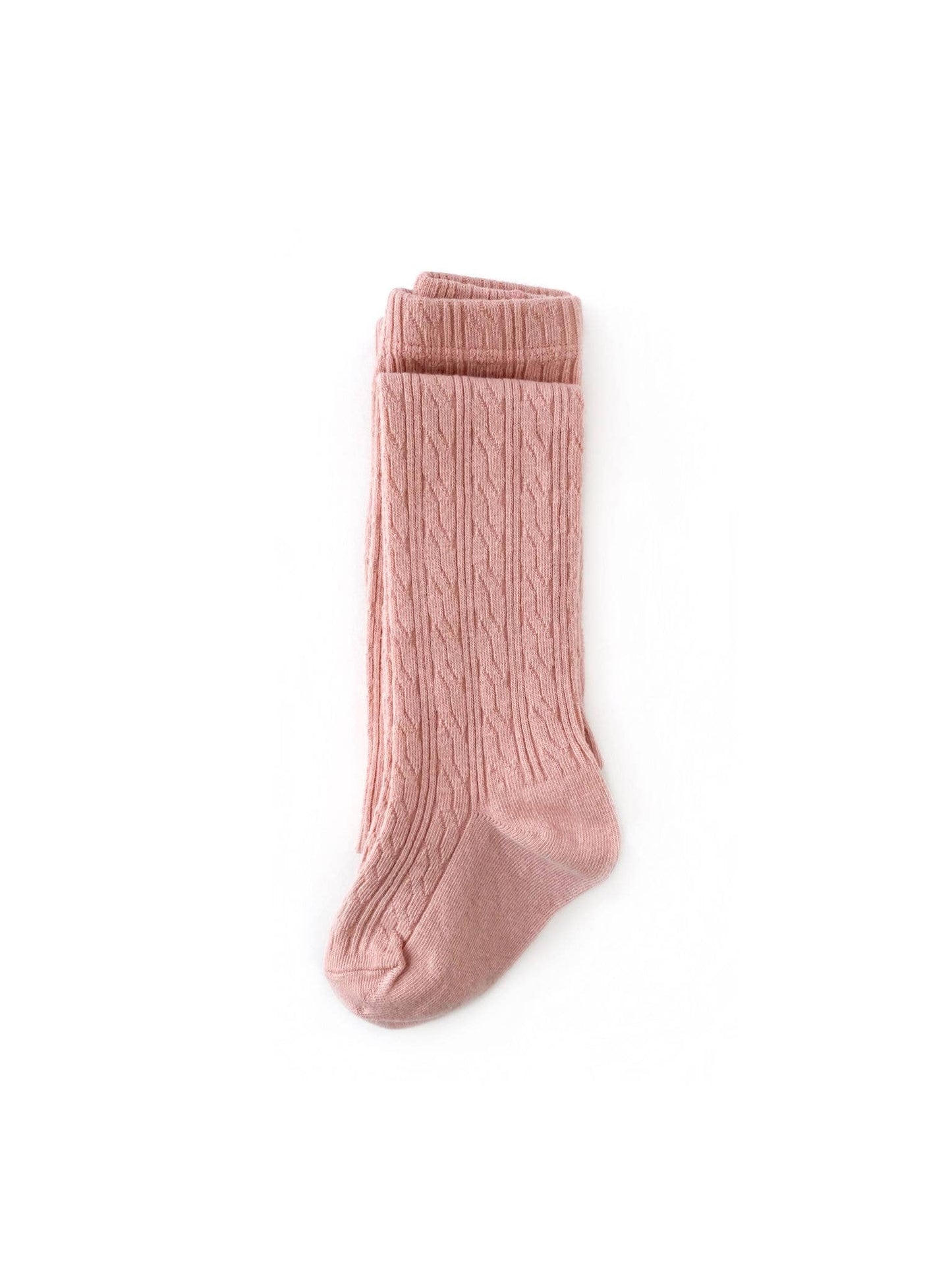 Cable Knit Tights I Blush