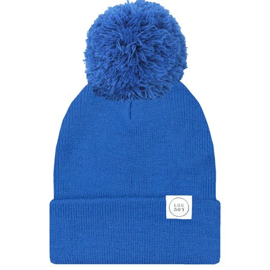 Beanie with Pom I Cobalt Blue