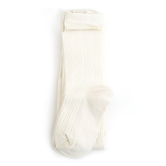 Cable Knit Tights I Ivory