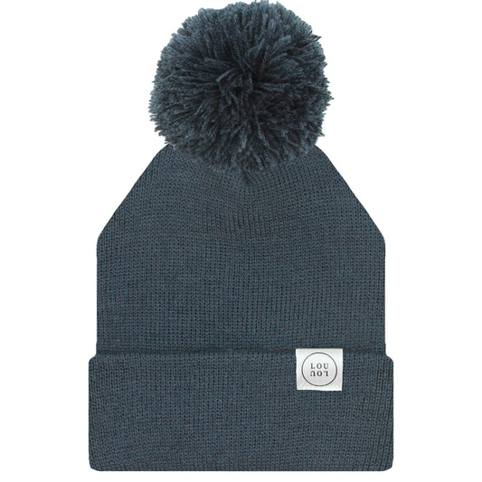 Beanie with Pom I Navy