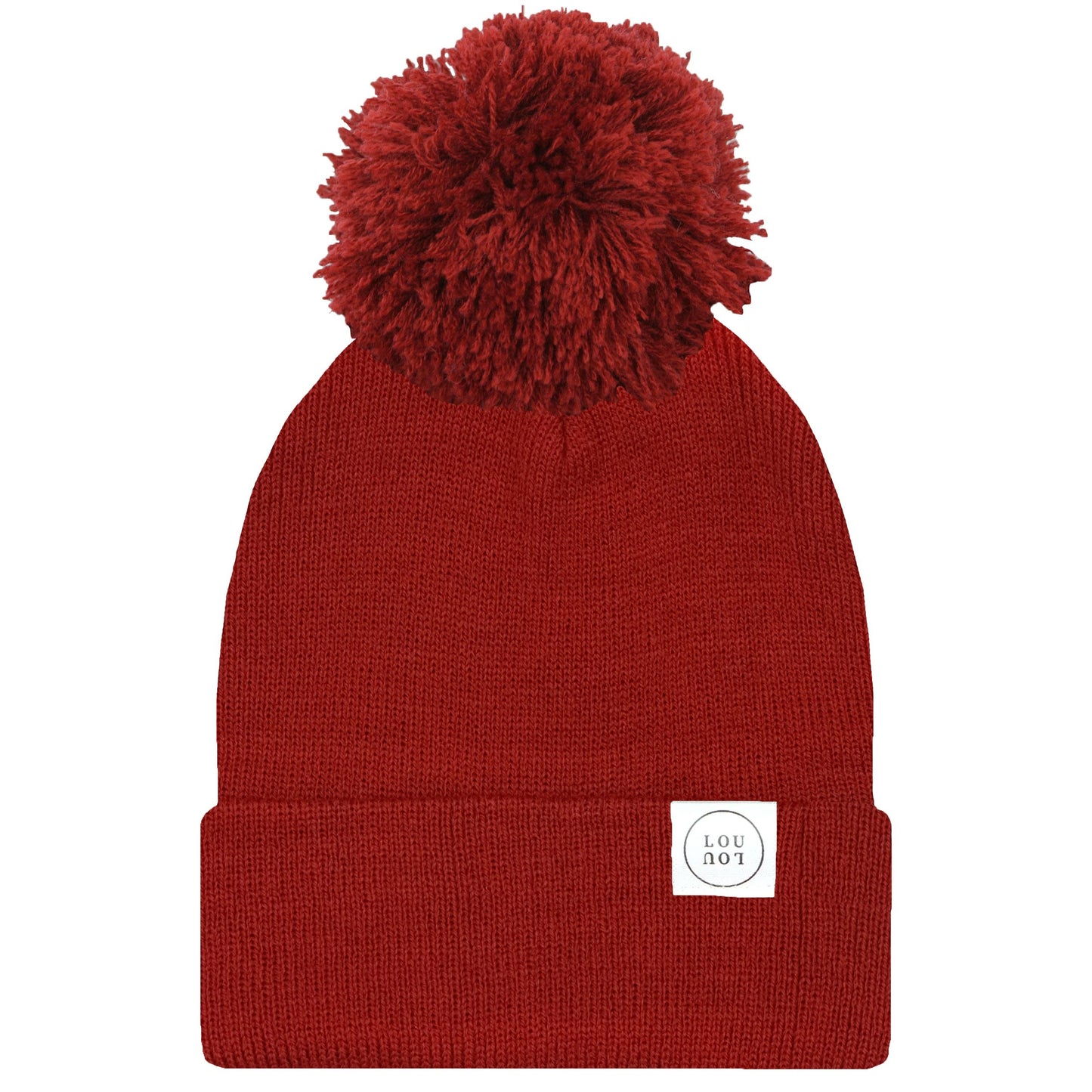 Beanie with Pom I Brick Red