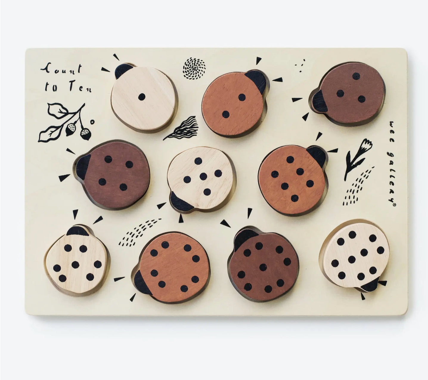 Wooden puzzle | ladybugs