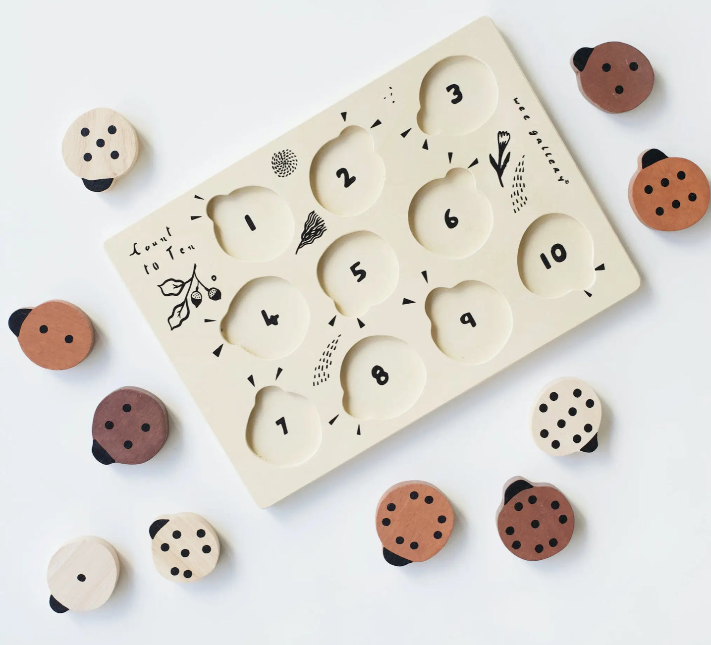 Wooden puzzle | ladybugs