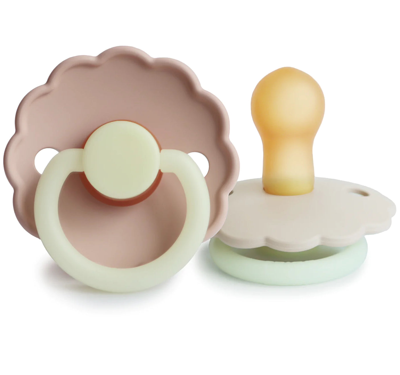 FRIGG Daisy Night Natural Rubber Pacifier | Blush/Cream